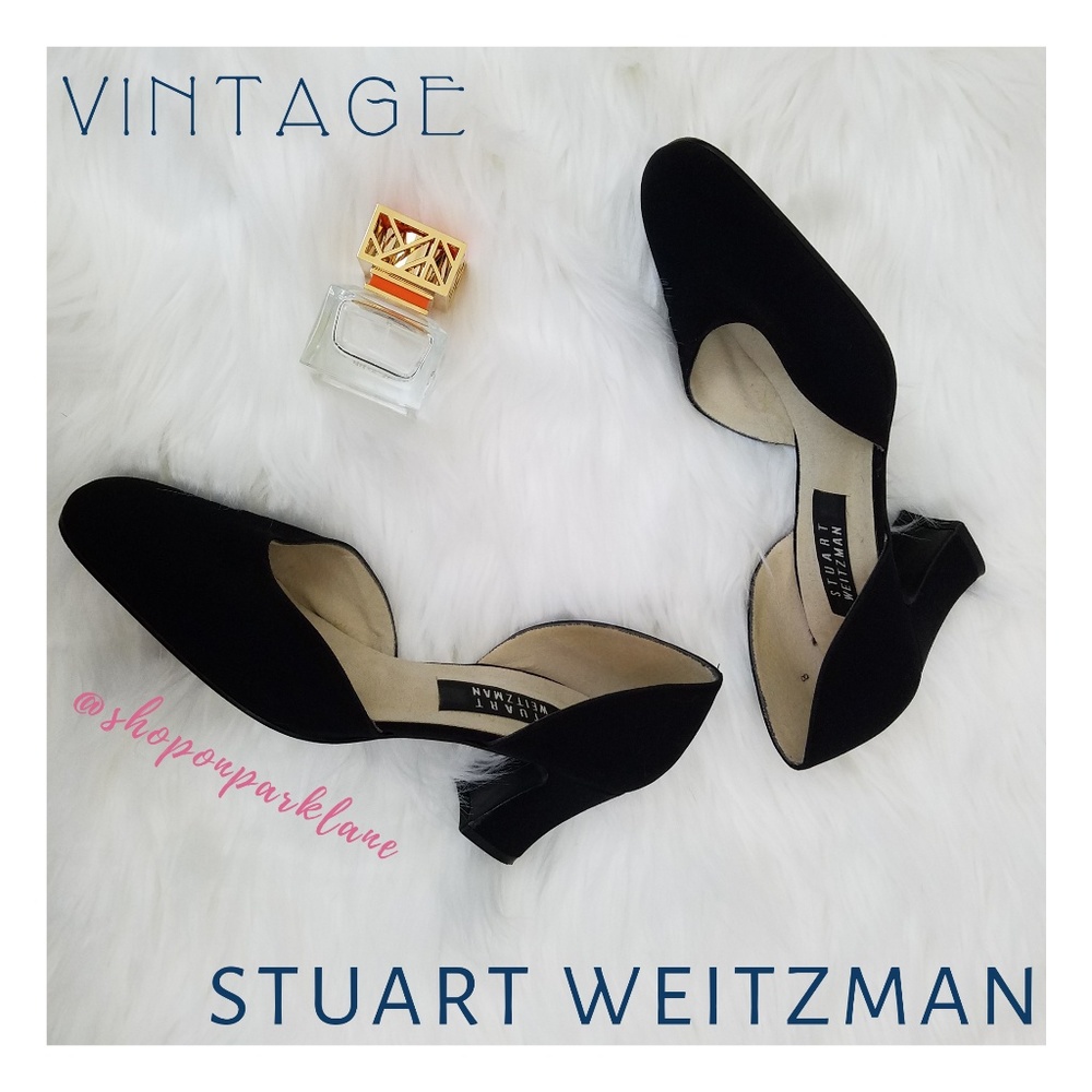 Stuart Weitzman Vintage Cutout Heels, Black, 8